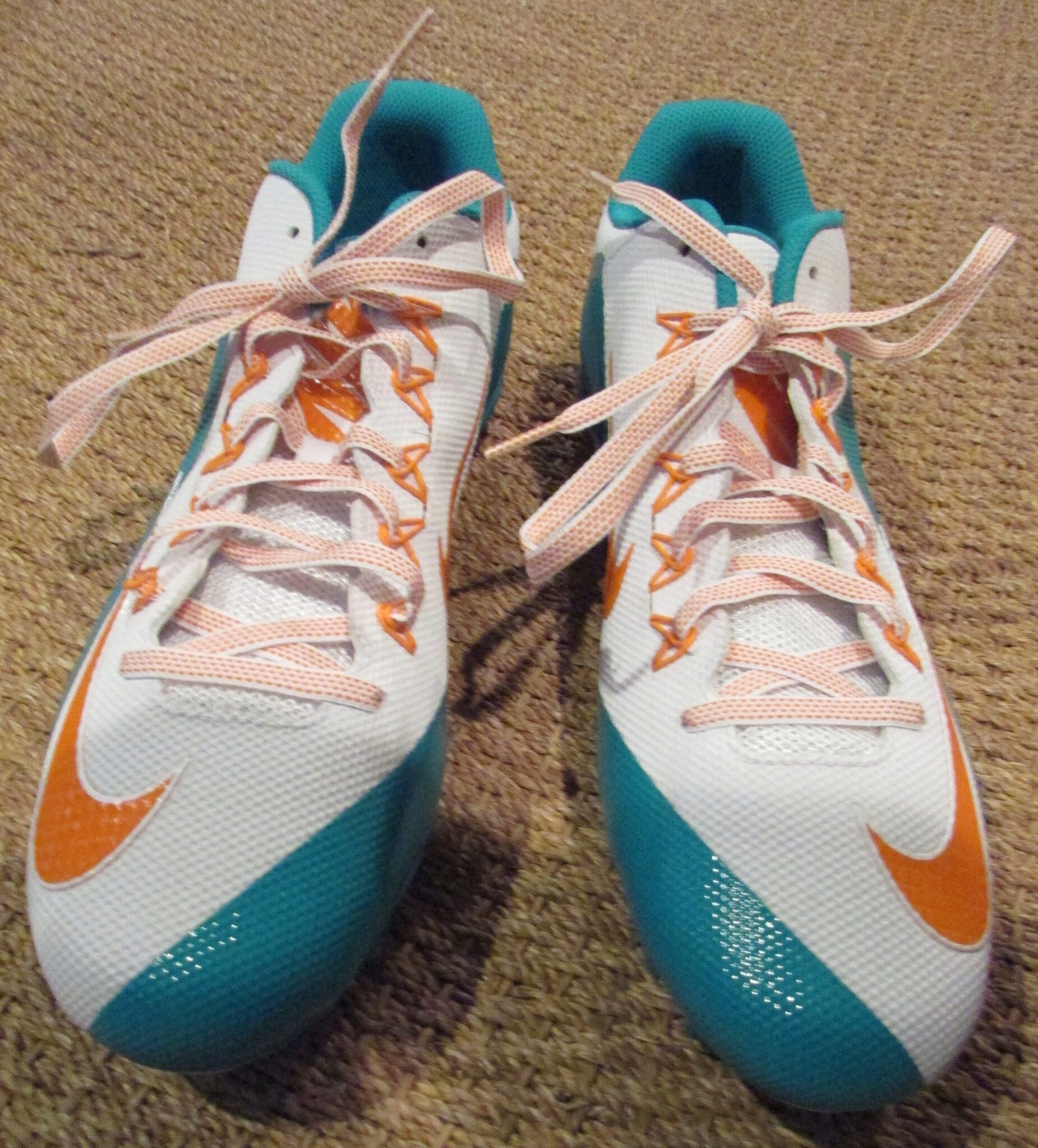 Nike Mens Alpha Pro 2 TD Football Cleats Miami Dolphins Size 16 NEW ...