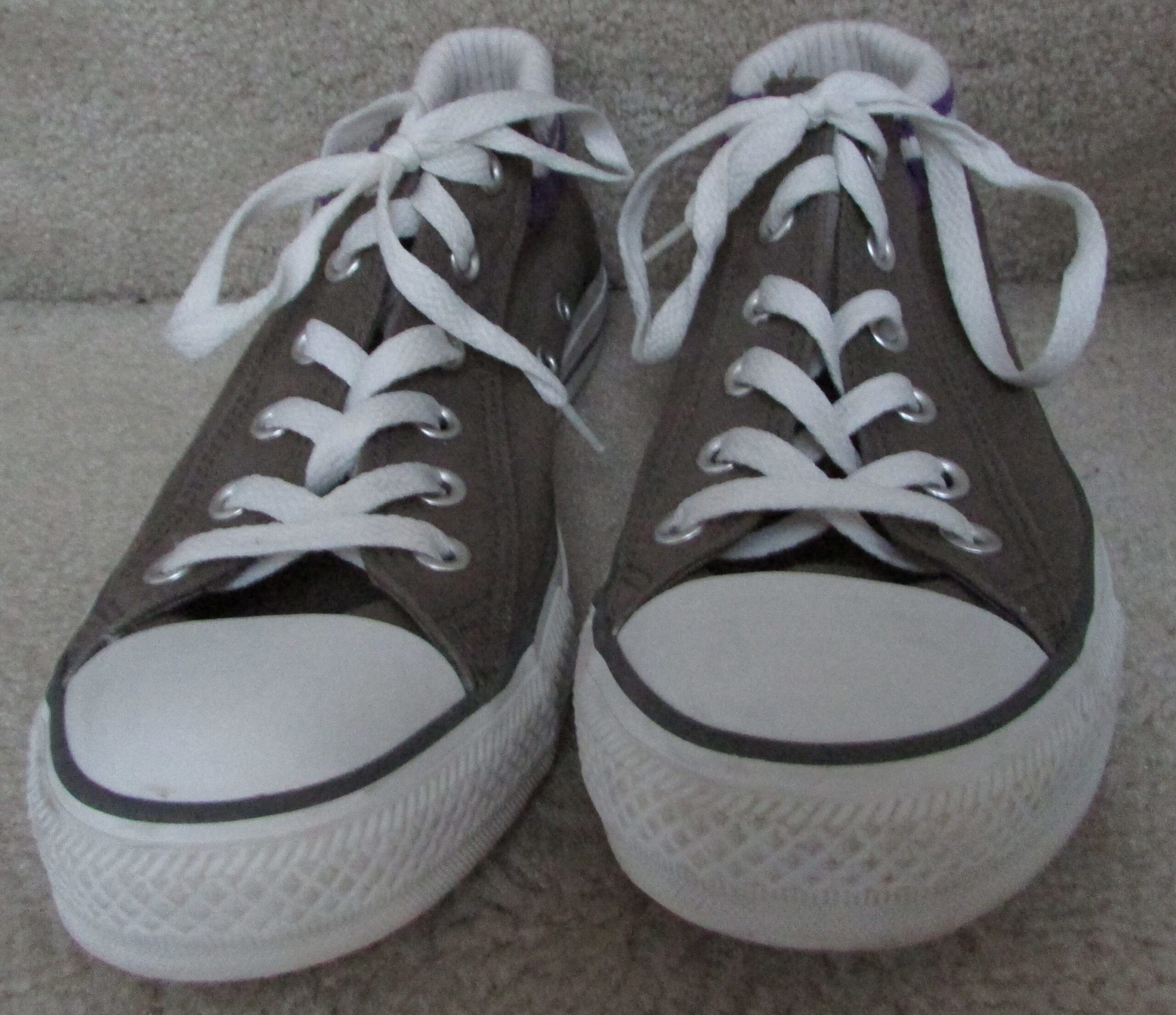 Converse All Star with Built in Sock Trim Size Men 7 Women 9 Gray with ...