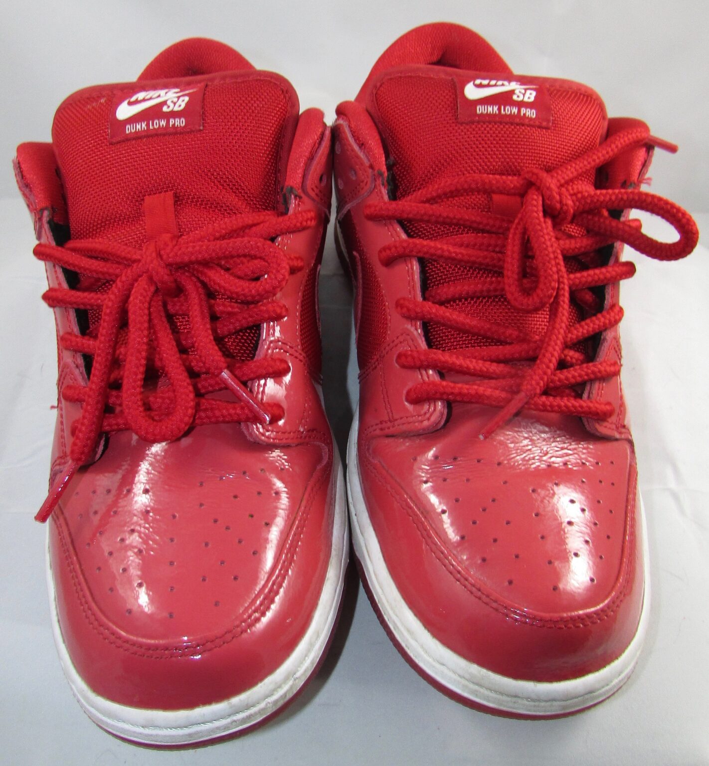 2014 Nike Dunk Low Pro SB Red Patent Leather Size 11 - Heet On Your Feet